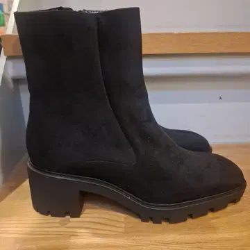 zara 블랙 스웨이드 느낌 부츠 지퍼 포함 38