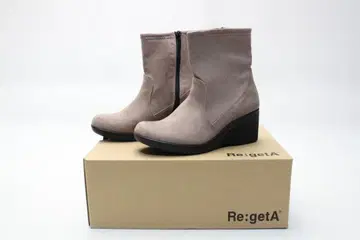 새상품 Re:getA 사이드 ZIP 웨지 부츠(S)/14