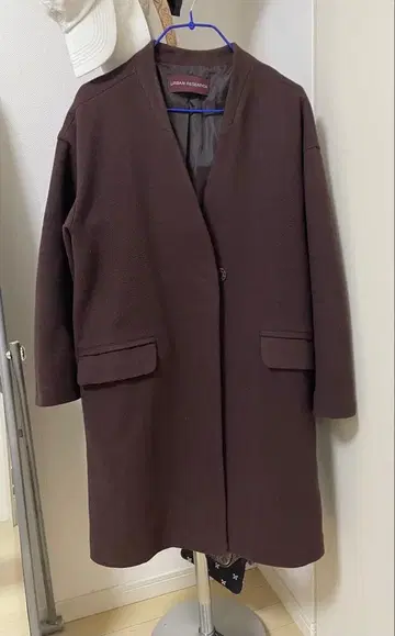 다크 브라운 롱 체스터 코트