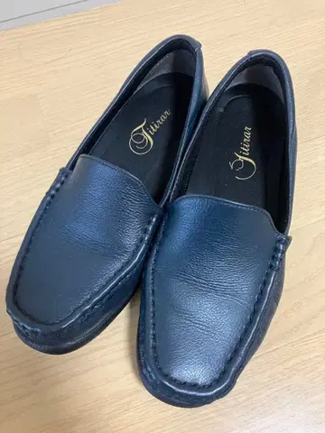 합성 피혁 로퍼풍 슬립온 슈즈 네이비