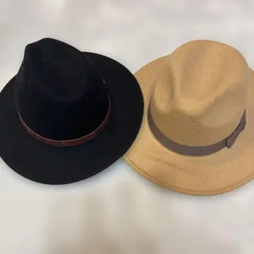 울 펠트 햇 블랙 베이지 2세트