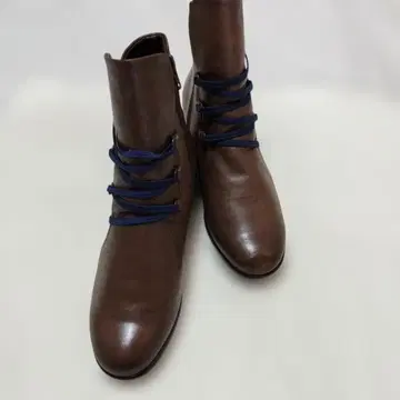 jb 소프트 가죽 신발 브라운 레이스업 부티 22.5 앵클부츠