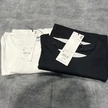 유니클로 +J 수피마 코튼 크루넥T 긴팔 2장 세트 XS 사이즈