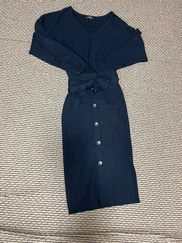 리엔다 LOOSE 니트 BELT OP 니트 원피스