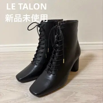 [ 새상품 ] LETALON 블랙 레이스업 부츠 S 사이즈