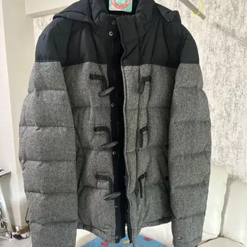 TOMMY HILFIGER 다운 자켓 그레이/블랙