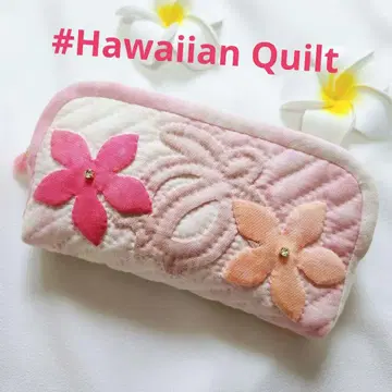 호누와 플루메리아의 파우치 하와이안 퀼트 캐시 나카지마  패치워크