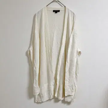 ANN TAYLOR 가디건 [ XL ] 화이트 린넨 레이온