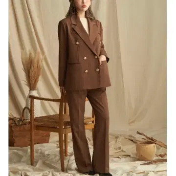 (Darich) 빅 실루엣 컬러 자켓 스트레이트 컬러 팬츠 셋업
