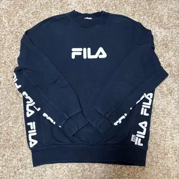 snidel 스나이델 FILA 휠라 맨투맨 트레이닝복 네이비 F