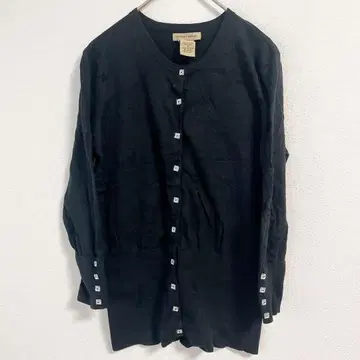 vertical design 블랙 가디건 [ S ] 실크 코튼