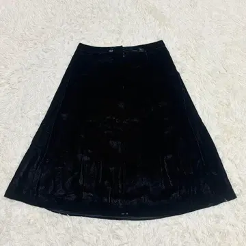 [ 미사용품 ] aquascutum london 벨로아 스커트 블랙 XL