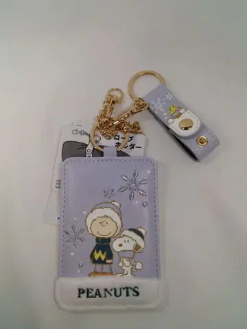 USJ 크리스마스 스누피 패스 케이스 글로브 홀더 포함