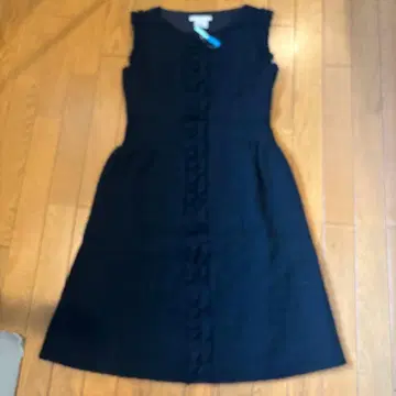 블랙 프릴 슬리브리스 원피스 Rene 르네