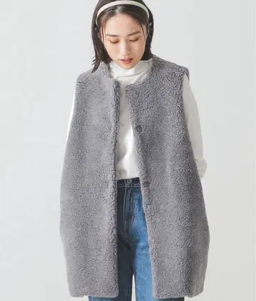 그레이 보아 노카라 베스트 BEAMS