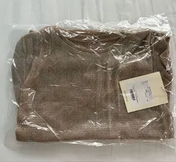 새상품 SeaRoomlynn 에어리 fit 라메 상의 골드