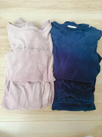 룸웨어 셋업 핑크 네이비 L