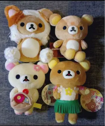 리락쿠마 코리락쿠마 봉제 인형 마스코트 4개 세트