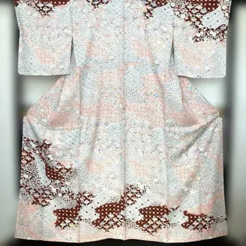 호몬기 꽃무늬 핑크 브라운