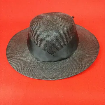 La Parisienne 스트로우 햇 블랙 리본 포함 여성용