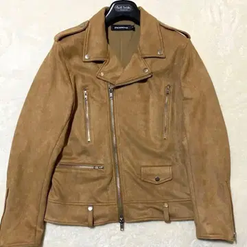 [ 미사용급 ] 잭 로즈 더블 라이더스 자켓 스웨이드 느낌 카멜 3