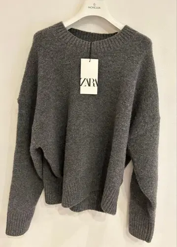 택 포함 새상품 ZARA 니트 그레이
