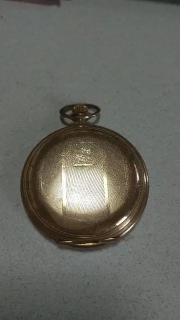 앤티크 수동 와인딩 회중시계 에칭 가공