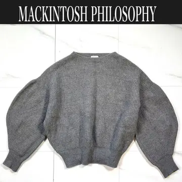 [키 작은 분들을 위한] 울 100% 포근한 니트 볼륨 소매 매킨토시