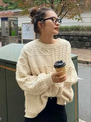 Ungrid 패치워크 케이블 니트