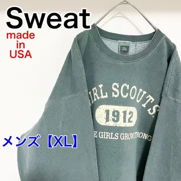 YBK41 [미국제] GIRL SCOUTS 맨투맨 [남성용 XL] 청록색