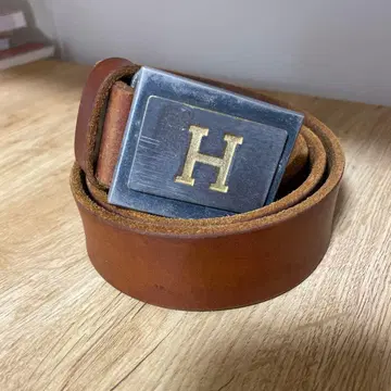 할리우드 런치마켓 브라운 가죽 벨트