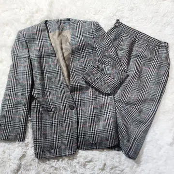 FOUR CARD 셋업 M 사이즈 하운드투스 패턴 태즈메이니아 울 수트