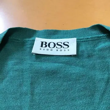 휴고보스 V넥 스웨터 그린 52