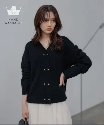 안데뮤 [손세탁 가능] 모헤어 W 버튼 가디건