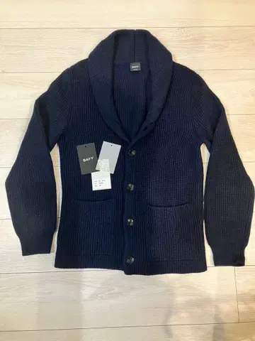 BAFY 숄카라 가디건 네이비