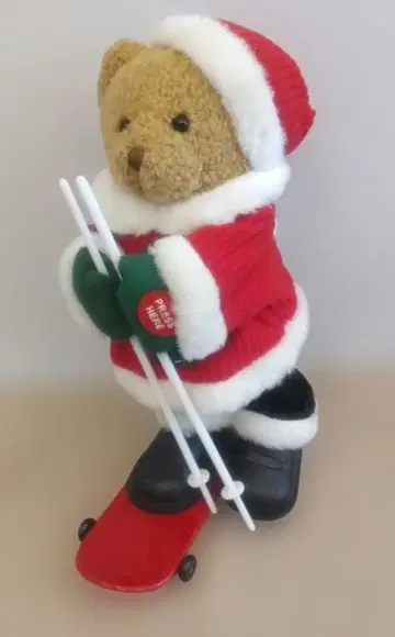 크리스마스 산타 곰 스케이트보드 봉제 인형 미국