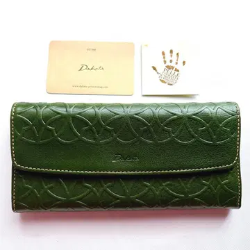 [ 새상품 ] DAKOTA 다코타 릴리 칠보문 꽃무늬 가르송 장지갑 그린