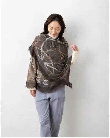 티에두르 내몽골산 알바스 캐시미어 100% 포근한 에어리 스톨