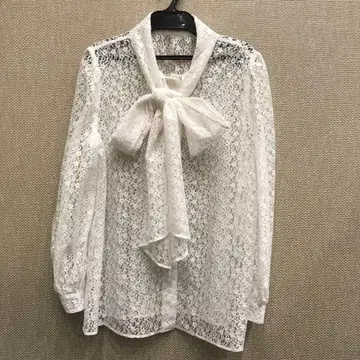 새상품 미사용 LOULOU WILLOUGHBY 블라우스 리본 레이스