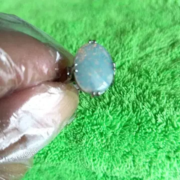 오팔 오벌컷 반지