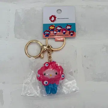 오사카 간사이 엑스포 산리오 입체 마스코트 클리어 컬러 키링 키티