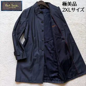 컨디션 최상 폴스미스 컬렉션 스텐카라 코트 코튼 2XL 네이비