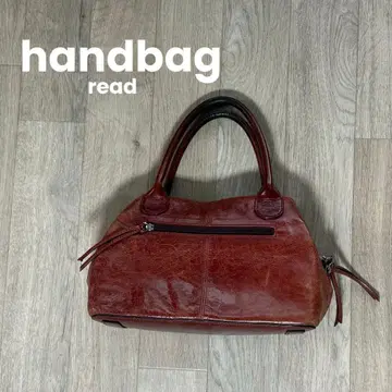 [ 배드백 ] 레드 브라운 가죽 핸드백
