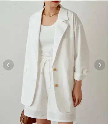 라운지 드레스 코튼 오버 자켓