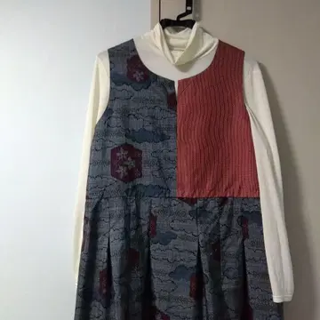 11월의 23 오시마 명주 두 개를 맞춘 오버롤 스커트