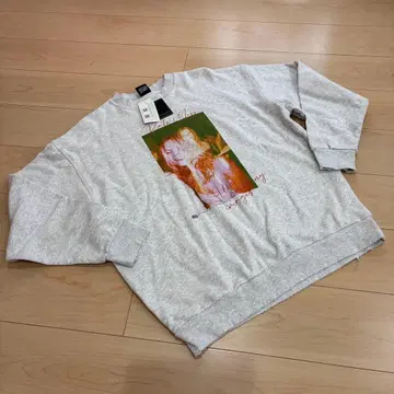 LIFE 라이프 케이트 모스 맨투맨 빈티지풍 데미지 가공 트레이닝복