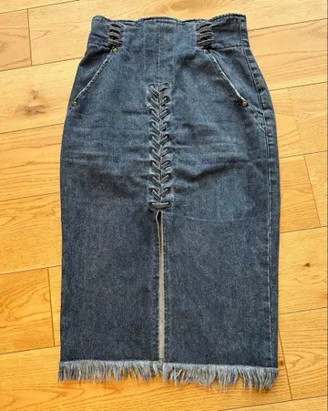 마메 데님 타이트 스커트