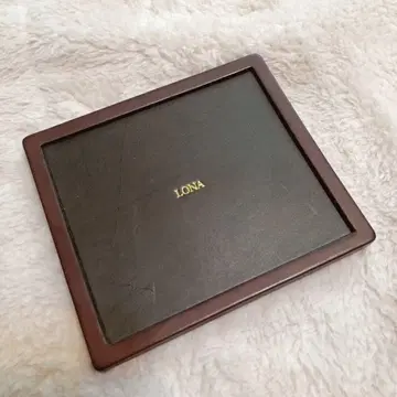 LONA 가죽 스퀘어 트레이 다크 브라운 카키