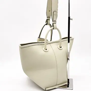 유나이티드 애로우즈 가죽 토트백 핸드백 아이보리