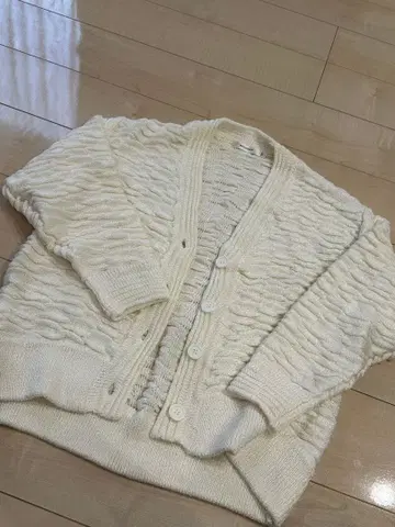 MOUSSY 아이보리 가디건 긴팔